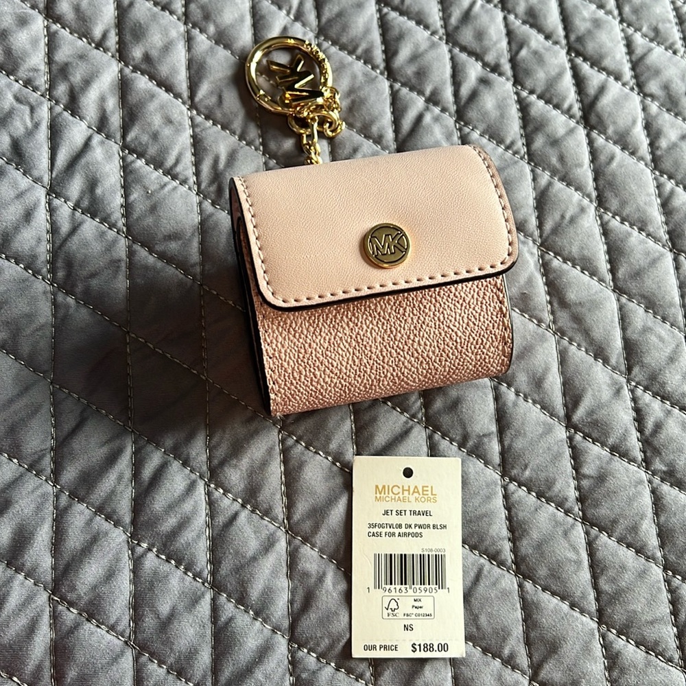 Michael, Kors, AirPod Case, and keychain